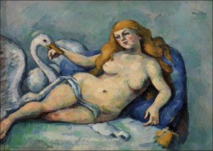 Leda and the Swan, Paul Cézanne - plakat 50x40 cm