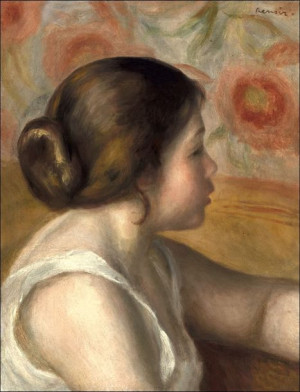 Head of a Young Girl, Auguste Renoir - plakat 40x6