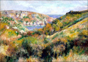 Hills around the Bay of Moulin Huet, Guernsey, Aug