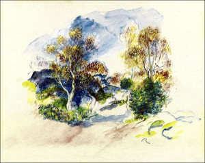 Landscape with a Path between Trees, Auguste Renoi