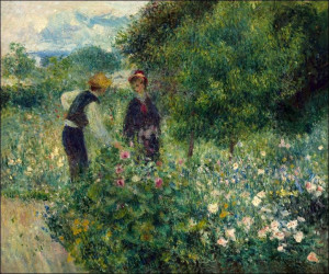 Picking Flowers, Auguste Renoir - plakat 100x70 cm