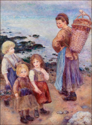 Mussel-Fishers at Berneval, Pierre-Auguste Renoir