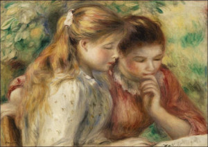 Reading, Pierre-Auguste Renoir - plakat 59,4x84,1
