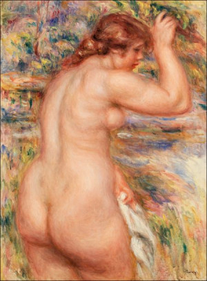 Nude in a Landscape, Pierre-Auguste Renoir - plaka
