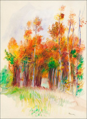 Grove of Trees, Pierre-Auguste Renoir - plakat 21x
