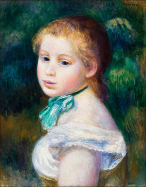 Head of Young Girl , Pierre-Auguste Renoir - plaka
