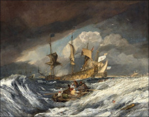 Boats Carrying Out Anchors to the Dutch Men of War