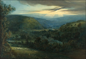 Dawn in the Valleys of Devon, William Turner - pla