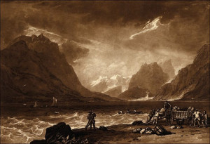 Lake of Thun, Swiss (Liber Studiorum, part III, pl