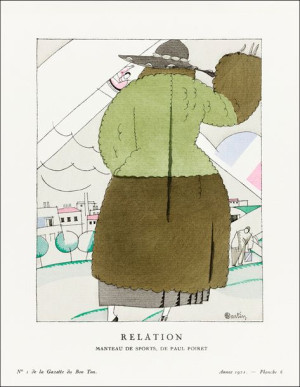 Relation, Manteau de sports, de Paul Poiret - plak