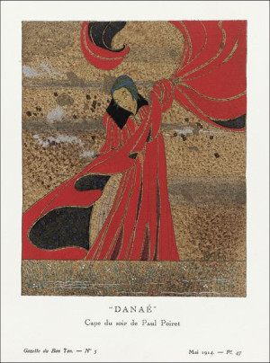 Danaé: Cape du soir by Paul Poiret - plakat 21x29,