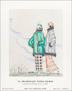 La promenade extra–muros, Jaquettes en fourrure, d