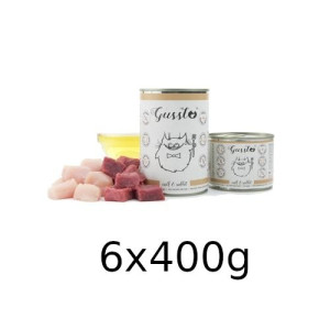 Gussto Fresh Calf & Rabbit - świeża cielęcina z królikiem 6x400g