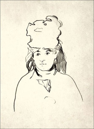 Berthe Morisot, 1872, Edouard Manet - plakat 40x60