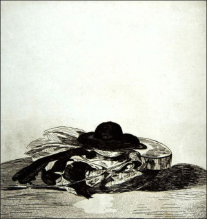 Hat and Guitar, Edouard Manet - plakat 60x80 cm