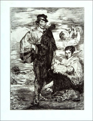 The Gypsies (Les Gitanos), Edouard Manet - plakat