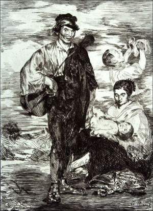The Gypsies (Les Gitanos), Edouard Manet - plakat