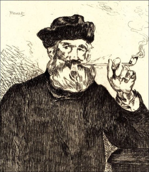 The Smoker, Edouard Manet - plakat 59,4x84,1 cm