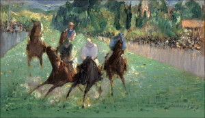 At the Races, Edouard Manet - plakat 91,5x61 cm