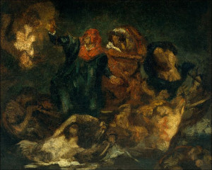 Copy after Delacroix`s Bark of Dante, Edouard Mane