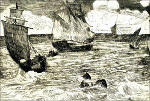 Marine, Edouard Manet - plakat 42x29,7 cm