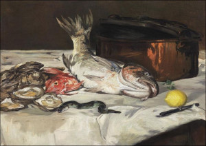 Fish, Edouard Manet - plakat 42x29,7 cm