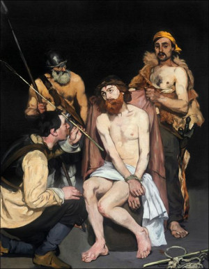 Jesus Mocked by the Soldiers, Edouard Manet - plak