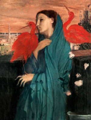 Young Woman with Ibis, Edgar Degas - plakat 61x91,
