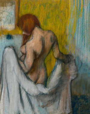 Woman with a Towel, Edgar Degas - plakat 40x60 cm