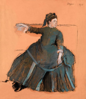 Woman on a Sofa, Edgar Degas - plakat 30x40 cm