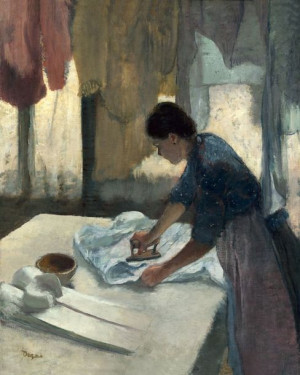 Woman Ironing begun, Edgar Degas - plakat 40x50 cm