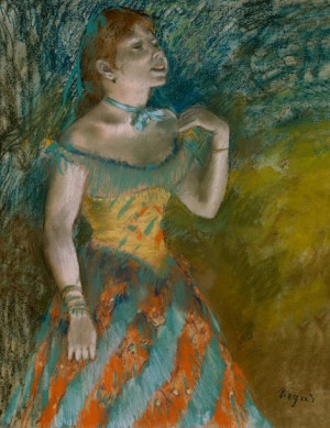 The Singer in Green, Edgar Degas - plakat 30x40 cm