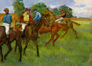 Before the Race, Edgar Degas - plakat 80x60 cm