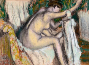 Woman Drying Her Arm, Edgar Degas - plakat 60x40 c