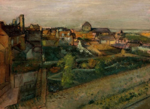 View of Saint Valéry sur Somme, Edgar Degas - plak