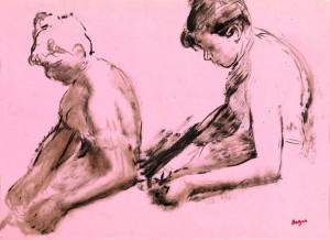 Two Studies of Dancers (verso), Edgar Degas - plak