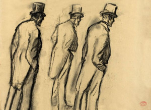 Three Studies of Ludovic Halévy Standing, Edgar De