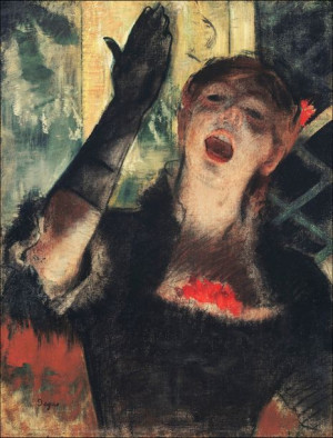 Café Singer, Edgar Degas - plakat 20x30 cm