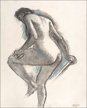 Naked woman, Edgar Degas - plakat 70x100 cm