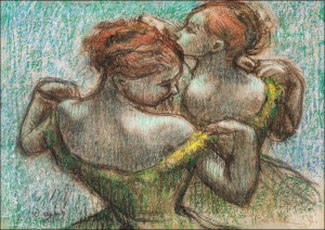 Two Dancers, Edgar Degas - plakat 59,4x84,1 cm