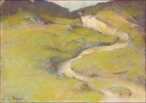 Pathway in a Field, Edgar Degas - plakat 100x70 cm