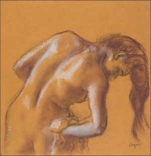 Nude lady, Edgar Degas - plakat 40x40 cm