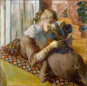 At the Milliner’s, Edgar Degas - plakat 50x50 cm