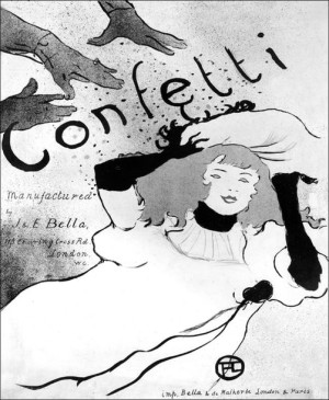 Confetti, Henri de Toulouse-Lautrec - plakat 70x10