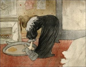 Filling a Tub, Henri de Toulouse-Lautrec - plakat