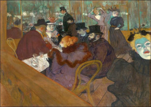 At the Moulin Rouge, Henri De Toulouse-Lautrec - p