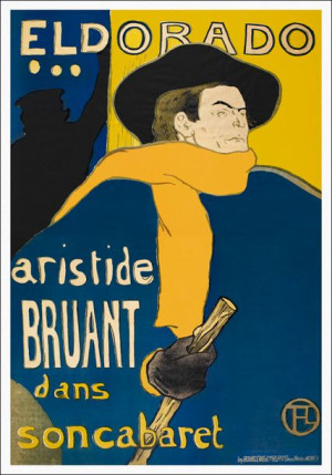 Aristide Bruant, Henri De Toulouse-Lautrec - plaka