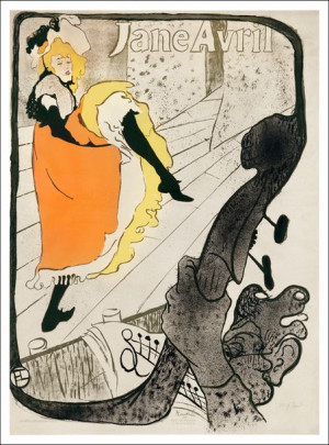 Jane Avril, Henri De Toulouse-Lautrec - plakat 40x