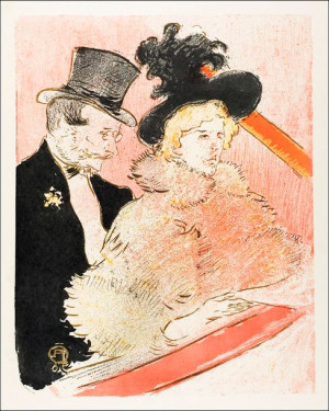 At the Concert, Henri De Toulouse-Lautrec - plakat