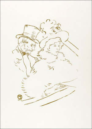 At the Concert, Henri De Toulouse-Lautrec - plakat